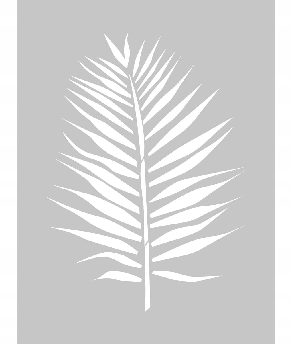 TROPIKALNY szablon malarski LIŚĆ PALMY 2 - 45x60cm Motyw Dekor Dziecięce Motywy roślinne Pejzaże