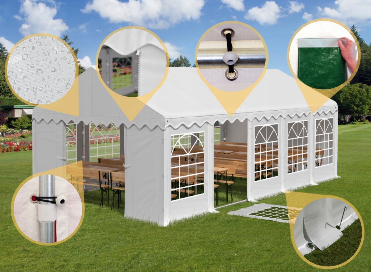 6x8m 2-3,09m Namiot ogrodowy handlowy imprezowy Producent Das Company