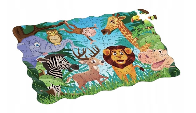 DUŻE PUZZLE DLA DZIECI DZIKIE ZWIERZĘTA MADAGASKAR EAN (GTIN) 5907771301105