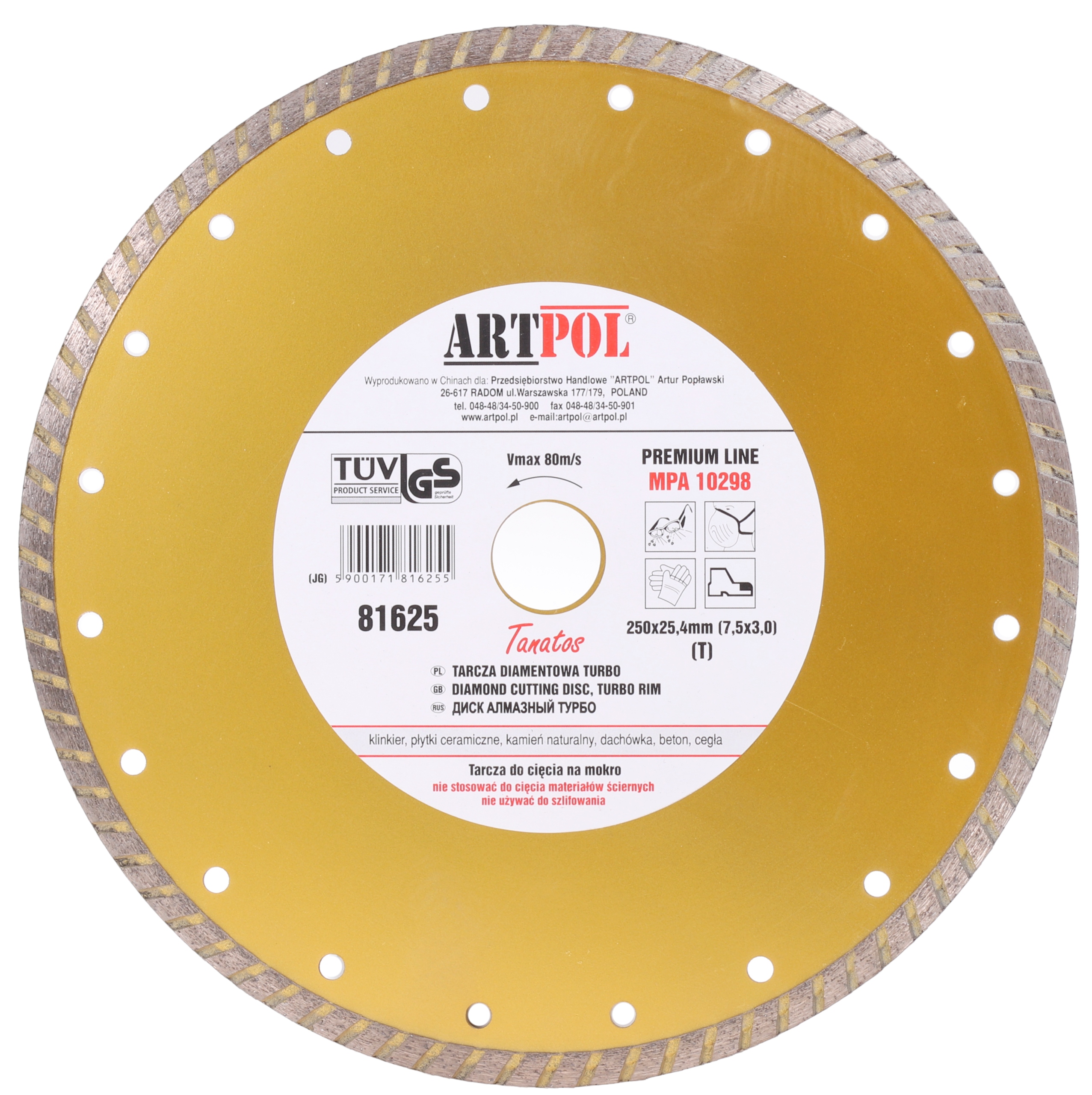 Diamantový Kotouč 300x32 Klinkeru Cihlové Střešní Tašky