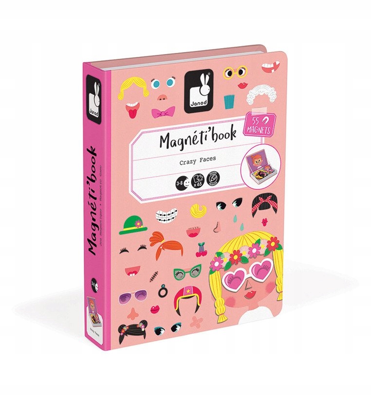 

Magnetyczna układanka Crazy Girl Janod Magnetibook