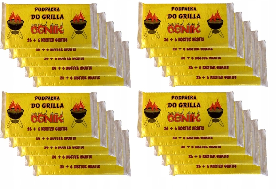 

Podpałka do grilla Ognik w kostkach 20x32 szt.