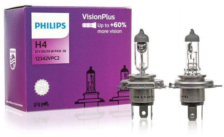 Philips H4 Bulb 12 V 60/55 W 4 Long Life 12342LLECOC1 (1 Pack)