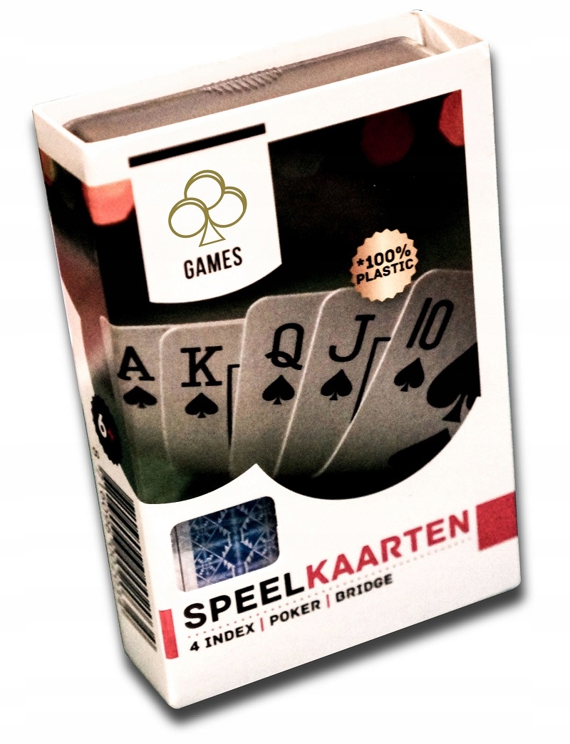 

Karty Do Gry 100% Plastik Zestaw Pokera Poker Wawa