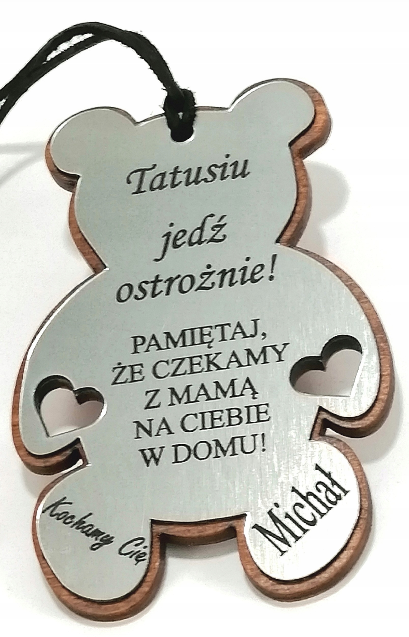

Zawieszka Do Auta Miś Dzień Ojca Grawer