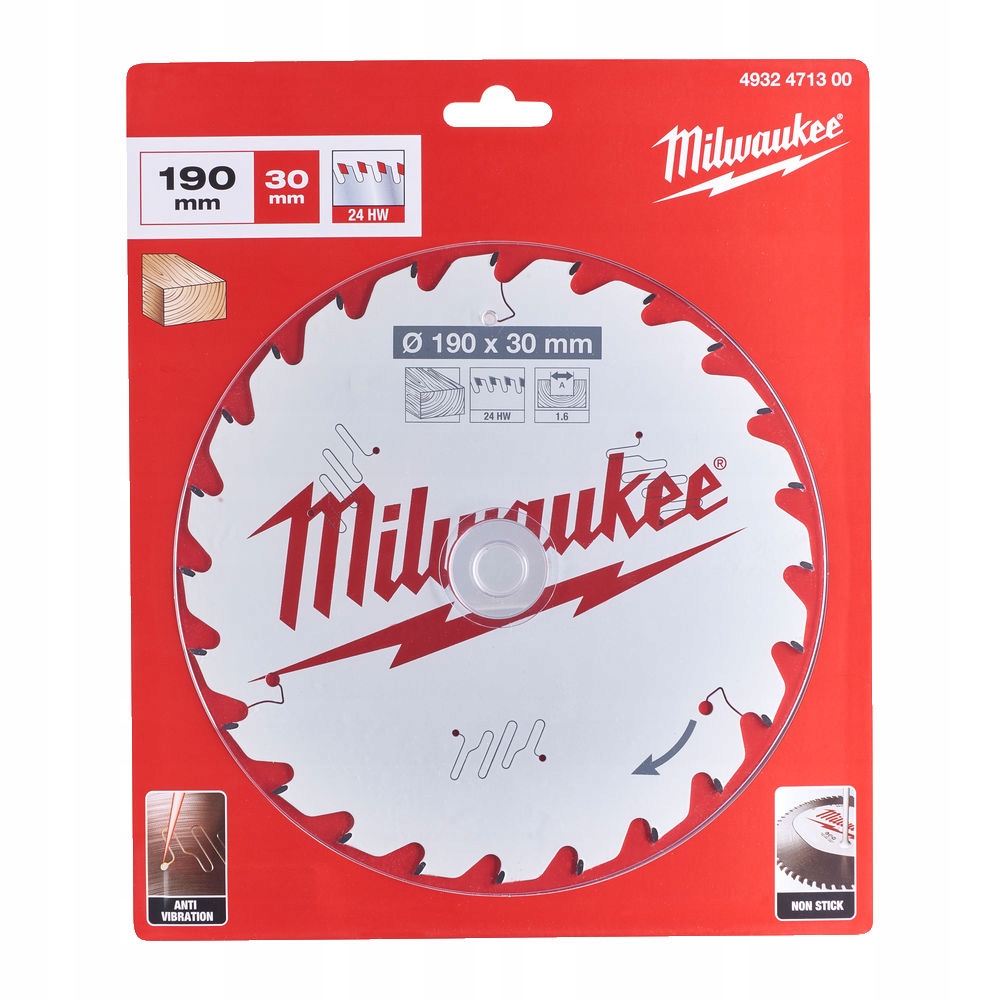 Milwaukee 4932471300 Tarcza widiowa do drewna 190x30 mm