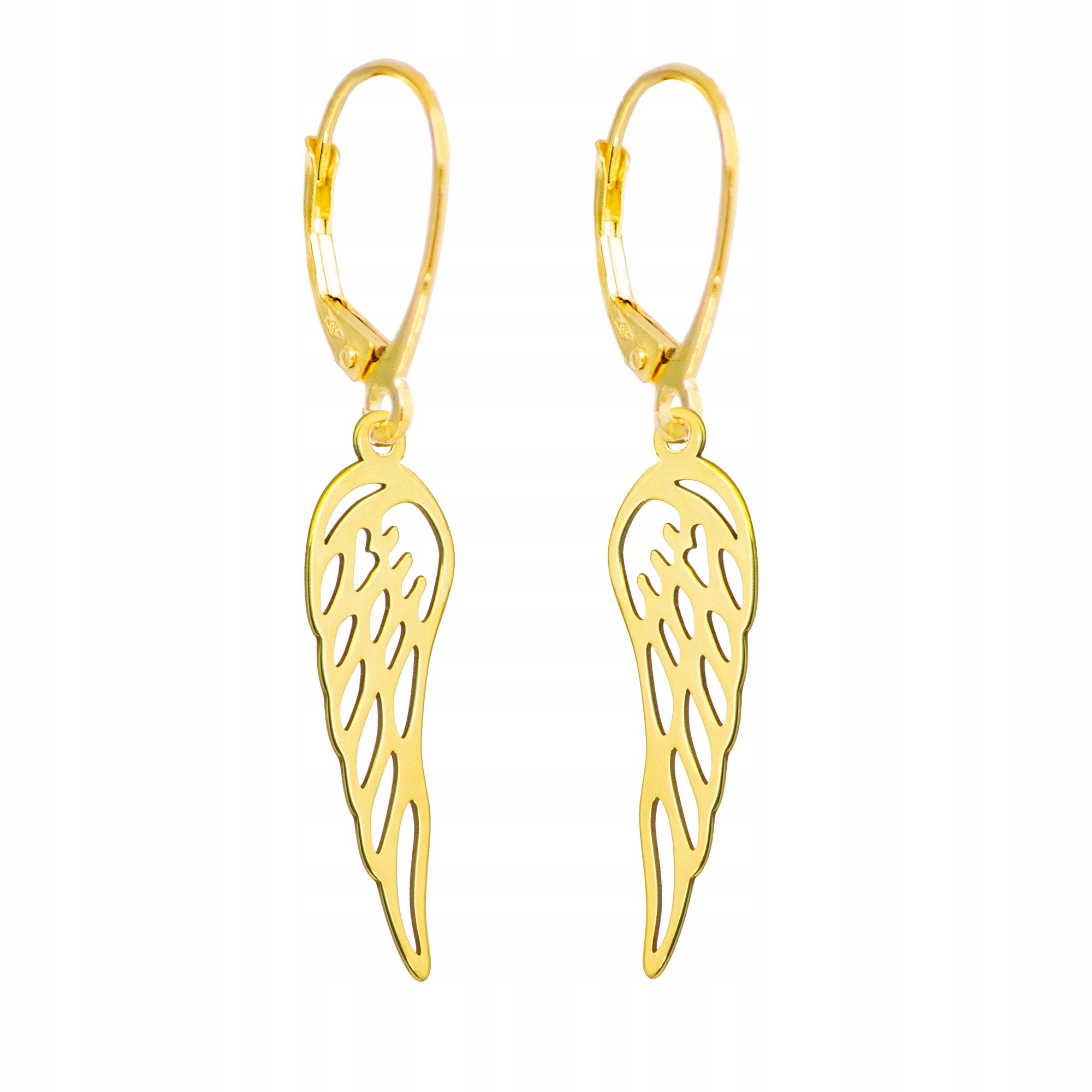 KOLCZYKI ZŁOTE SKRZYDŁA ANIOŁA