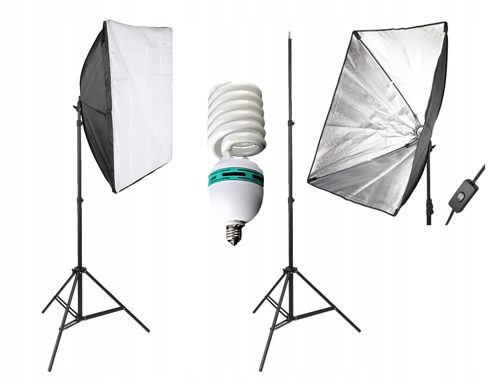 

Lampa studyjna softbox 50x70 325W statyw foto