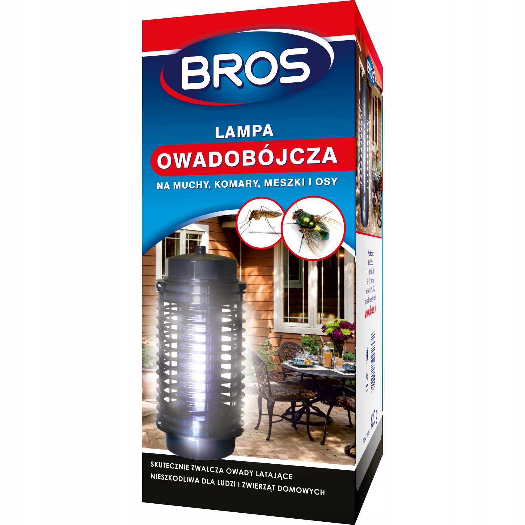 

Bros Lampa Owadobójcza Na Komary Muchy Owady Ćmy