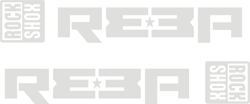 REBA ROCK SHOX białe naklejki amortyzator 135-2 C Długość 0 mm