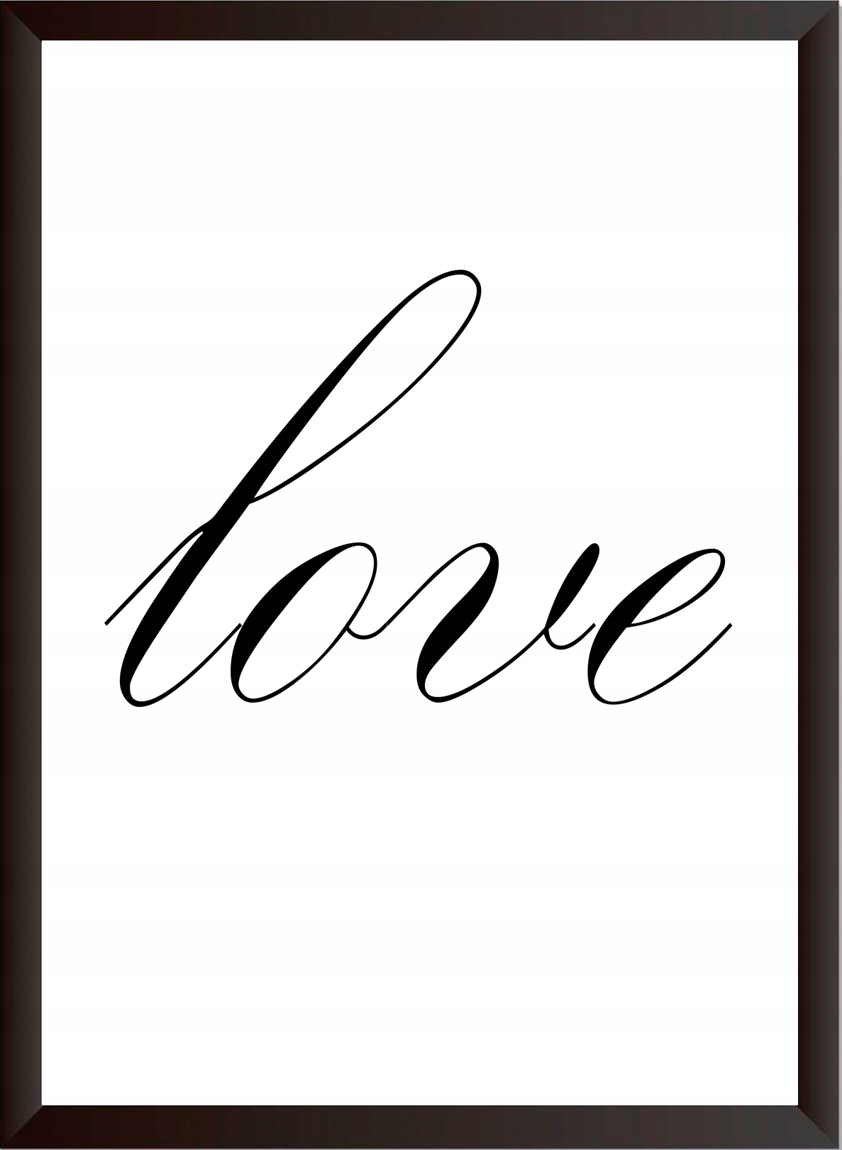 

Obraz Plakat Czarno Biały Napis Love Miłość A4