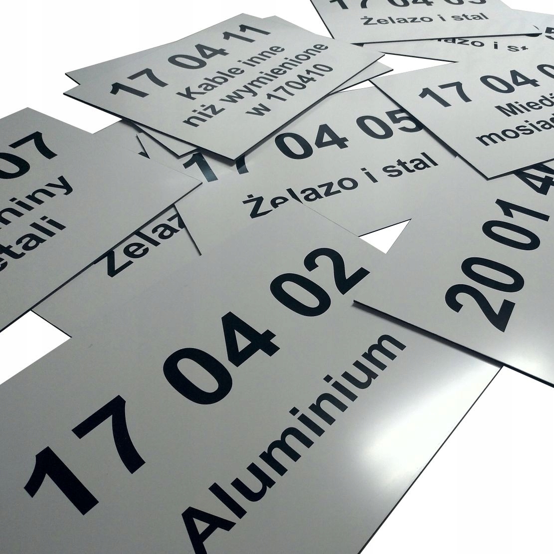 KODY ODPADÓW tablica tabliczka 40x30cm KOD ODPADU