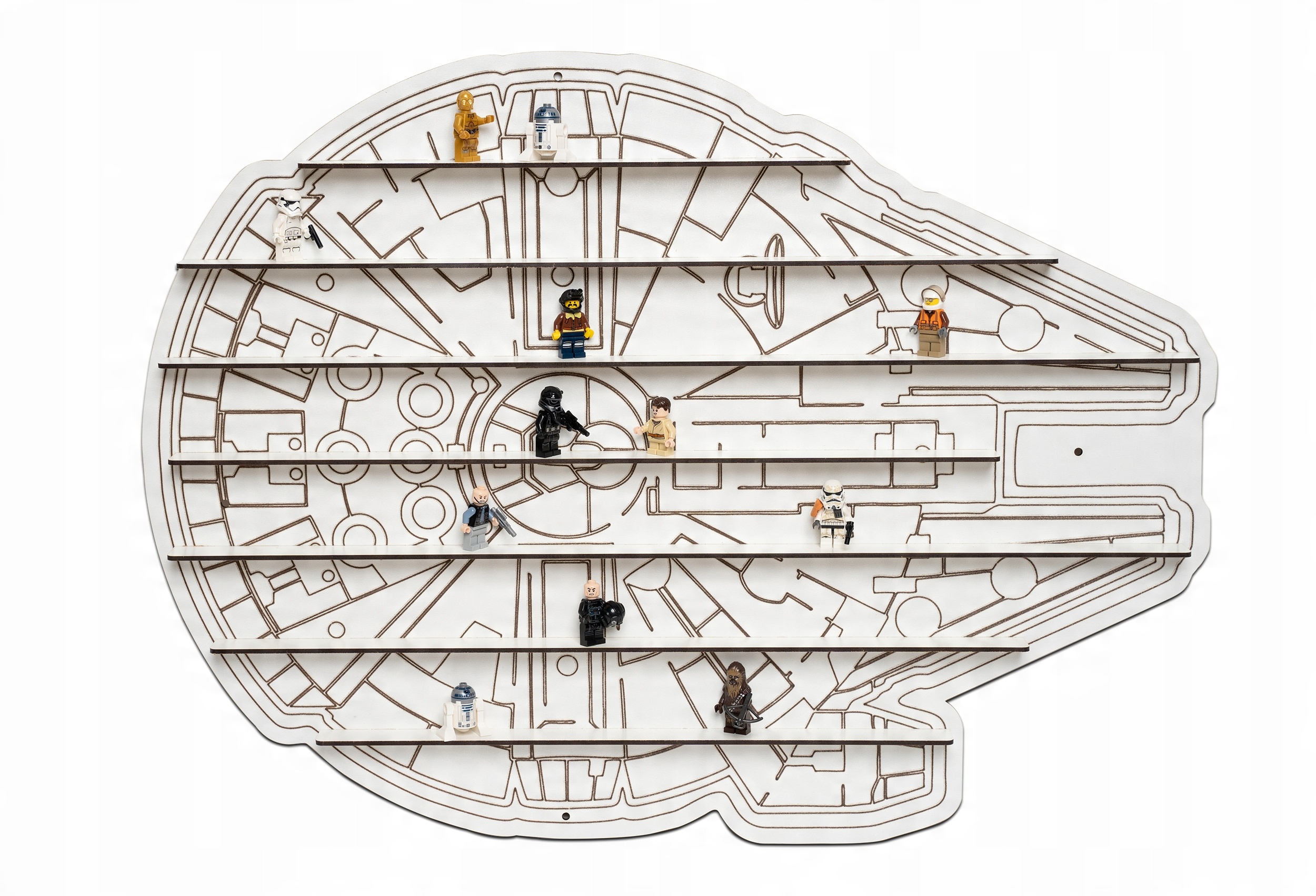 

Półka regał na figurki Starwars millenium fal Duża