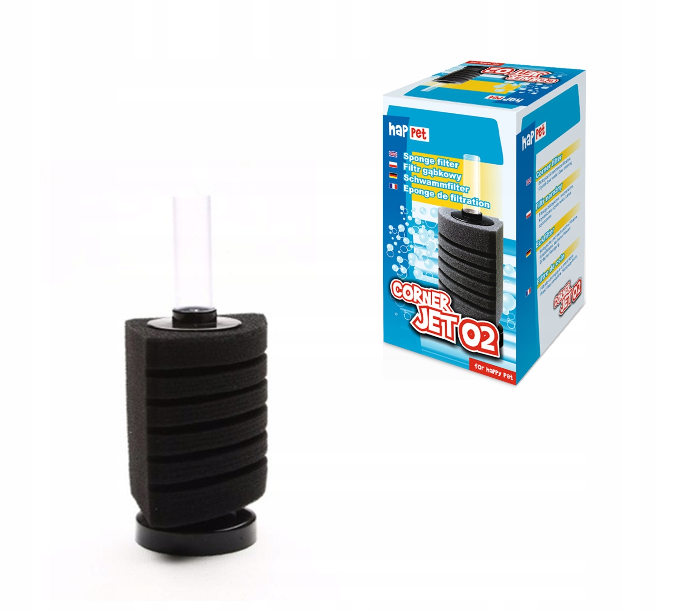 

Happet Filtr gąbkowy narożny Corner Jet 02 do 80l