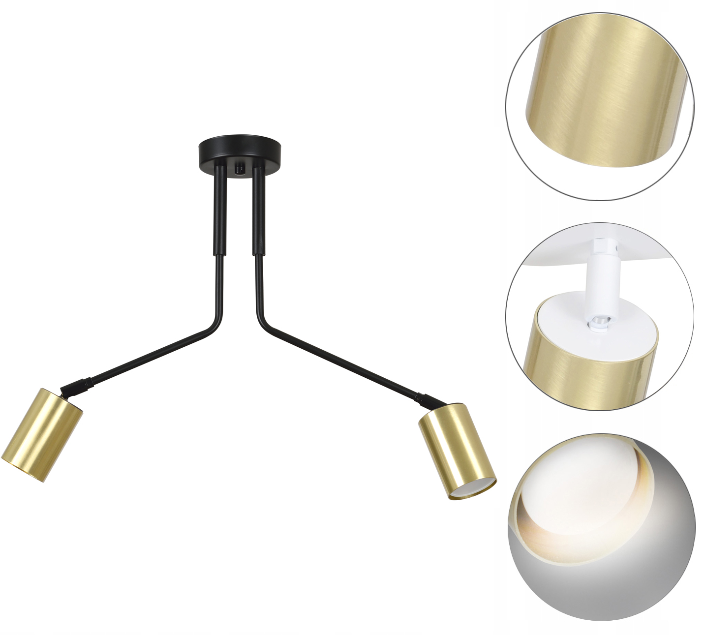 PLAFON SUFITOWY SPOT HALOGEN ŻYRANDOL VERNO LED Materiał dominujący metal