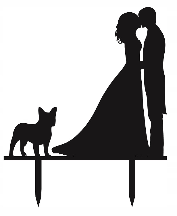 

Toper topper para młoda z psem i pies Buldog P2BF