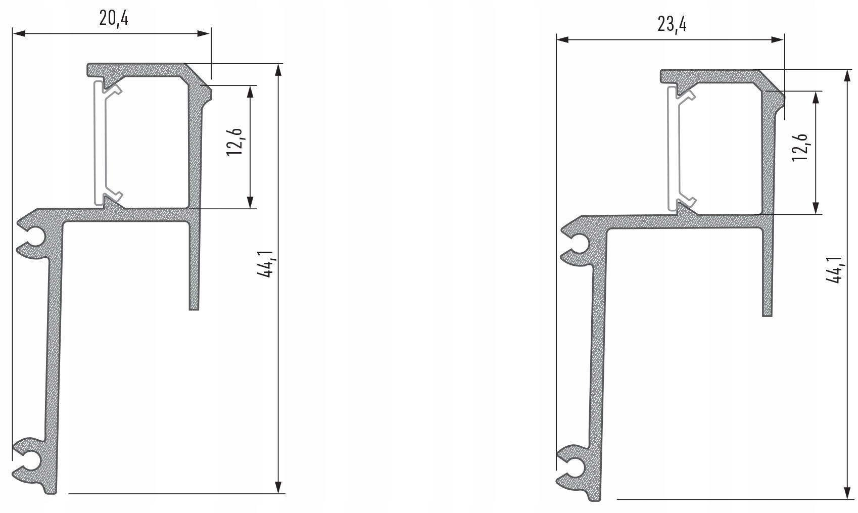 PROFIL LED krawędziowy do płyty GK IPA12 SREBRNY Kod producenta IPA