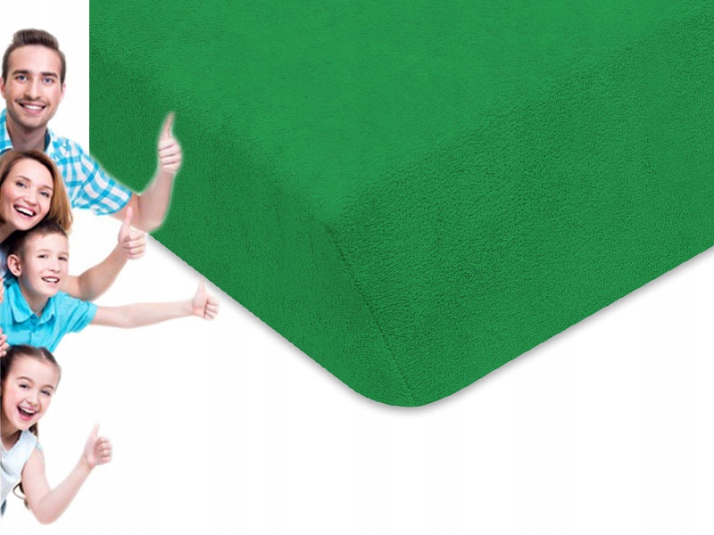 

Prześcieradło Kolor Ciemny Zielony Z Gumką Frotte