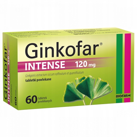 Ginkofar intense 120 мг пам'ять концентрація 60 tab