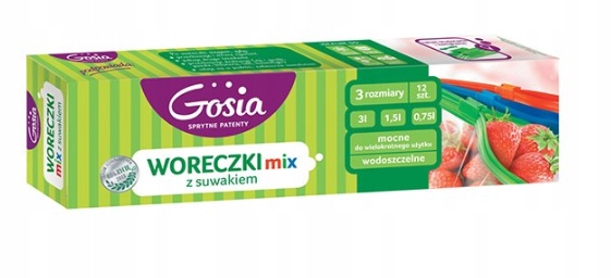 

Gosia Woreczki Z Suwakiem MIX Rozmiarów 12SZT