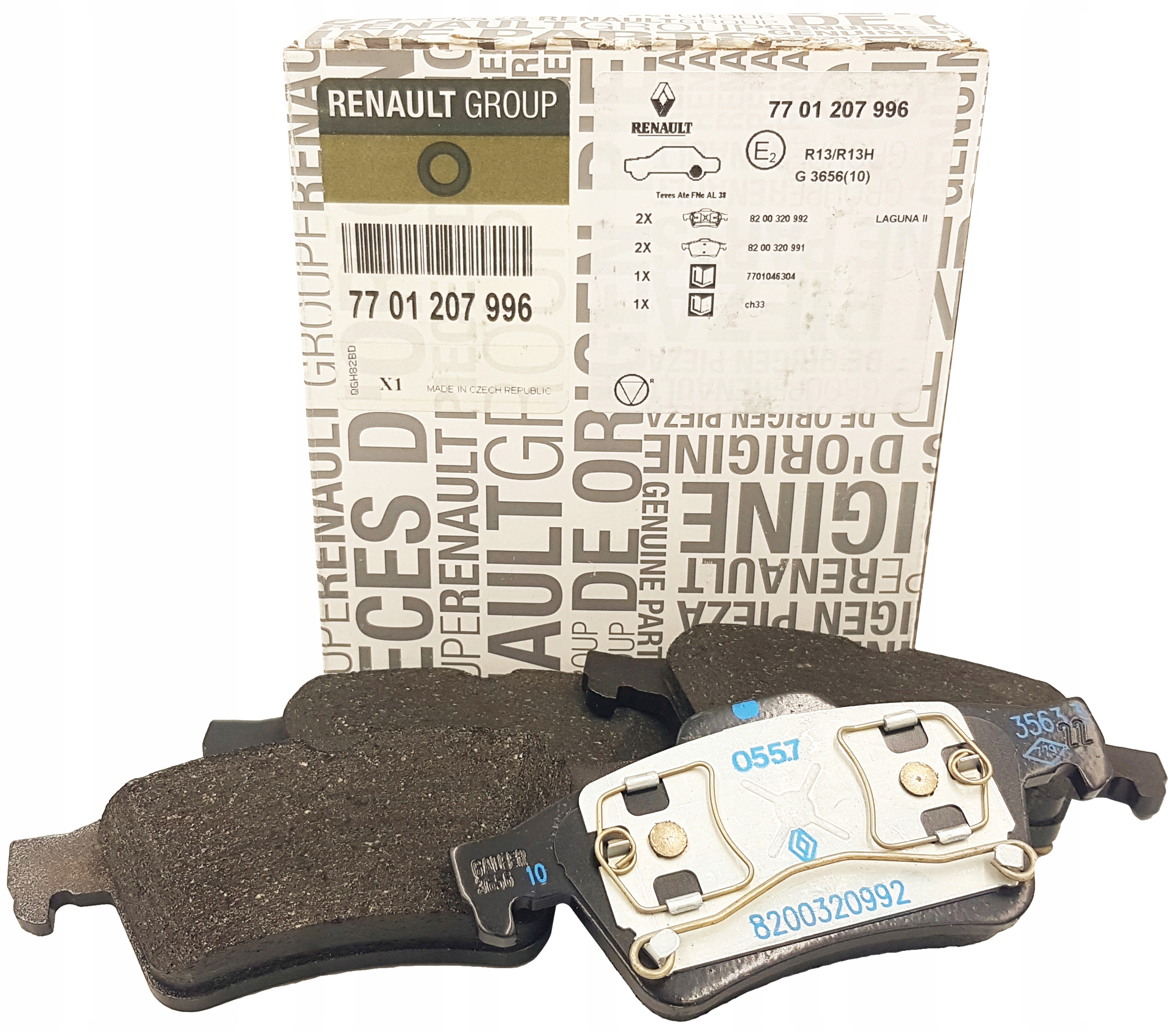 7701207996 - OE RENAULT LAGUNA II 2.0 DCI ТОРМОЗНЫЕ КОЛОДКИ ЗАДНИЕ