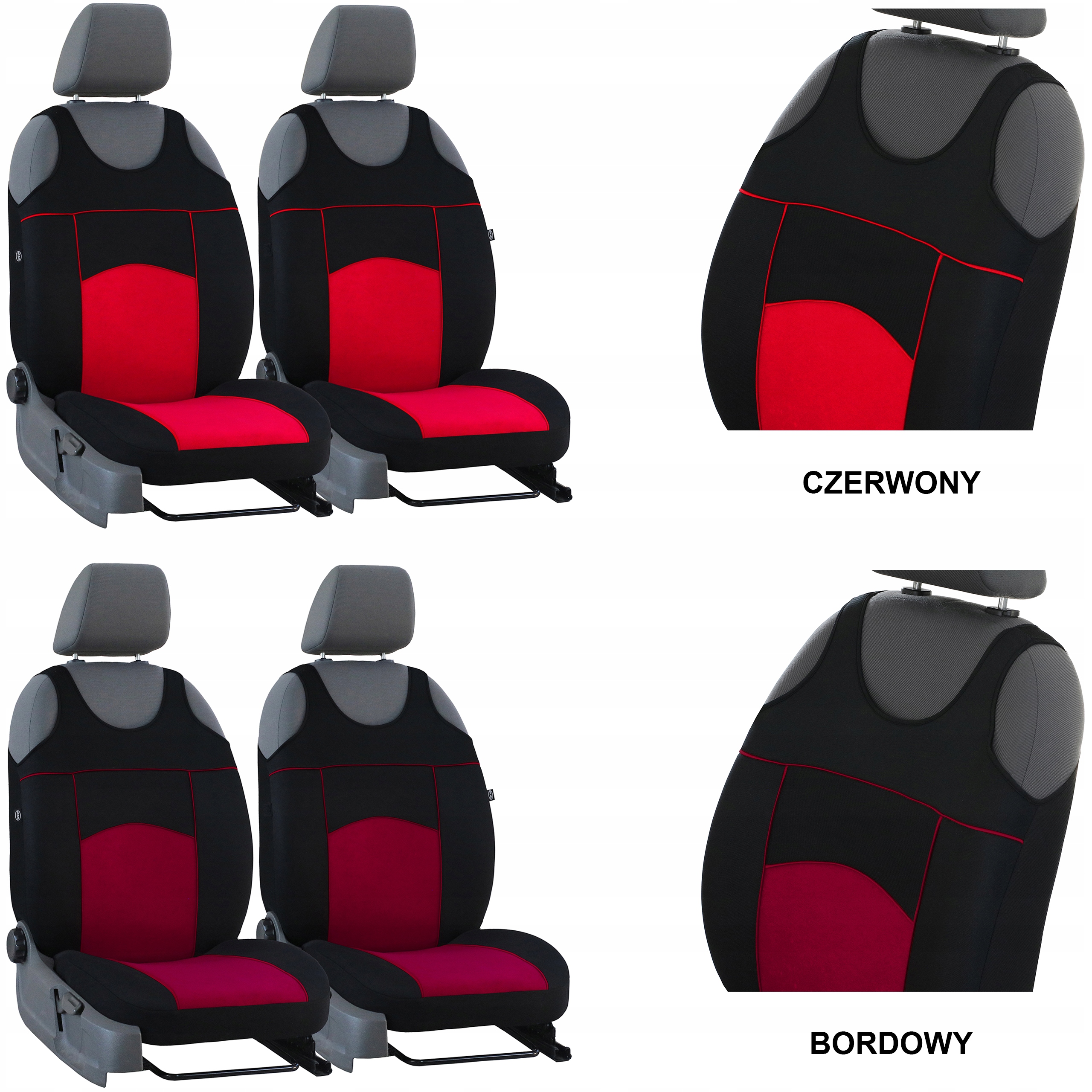 WELUROWE KOSZULKI SAMOCHODOWE do FIAT PUNTO 2 Materiał welur