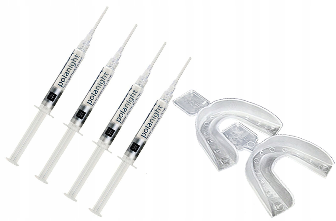 Żel Do Wybielania Zębów Polanight 4*16% Nakładki