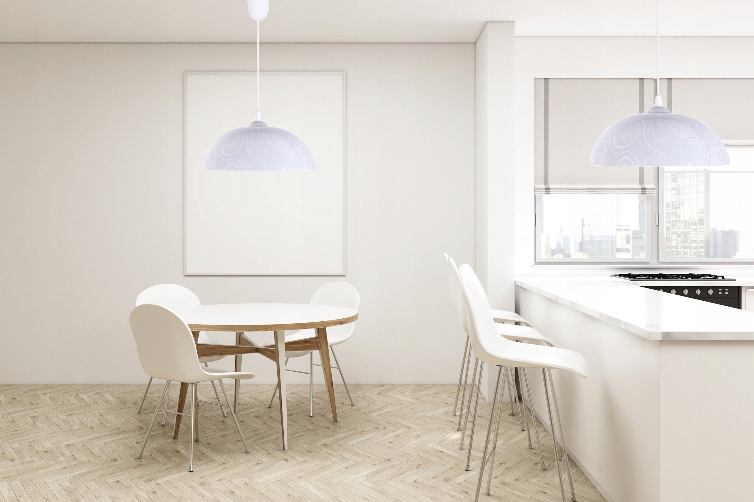 LAMPA WISZĄCA ŻYRANDOL PLAFON PÓŁKULA KUCHENNA LED Rodzaj gwintu E27