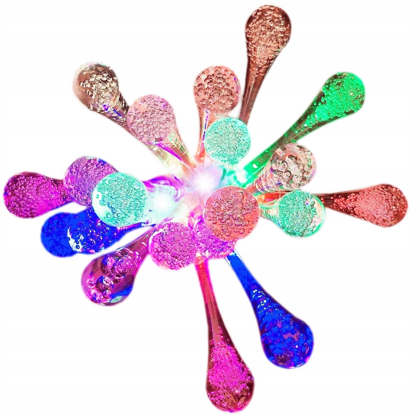 

Lampki Choinkowe 20 Led Sople Krople Deszczu Multi