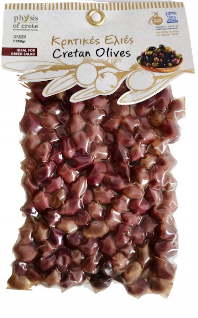 

Greckie oliwki ciemne Koroneiki niedrylowane 250g