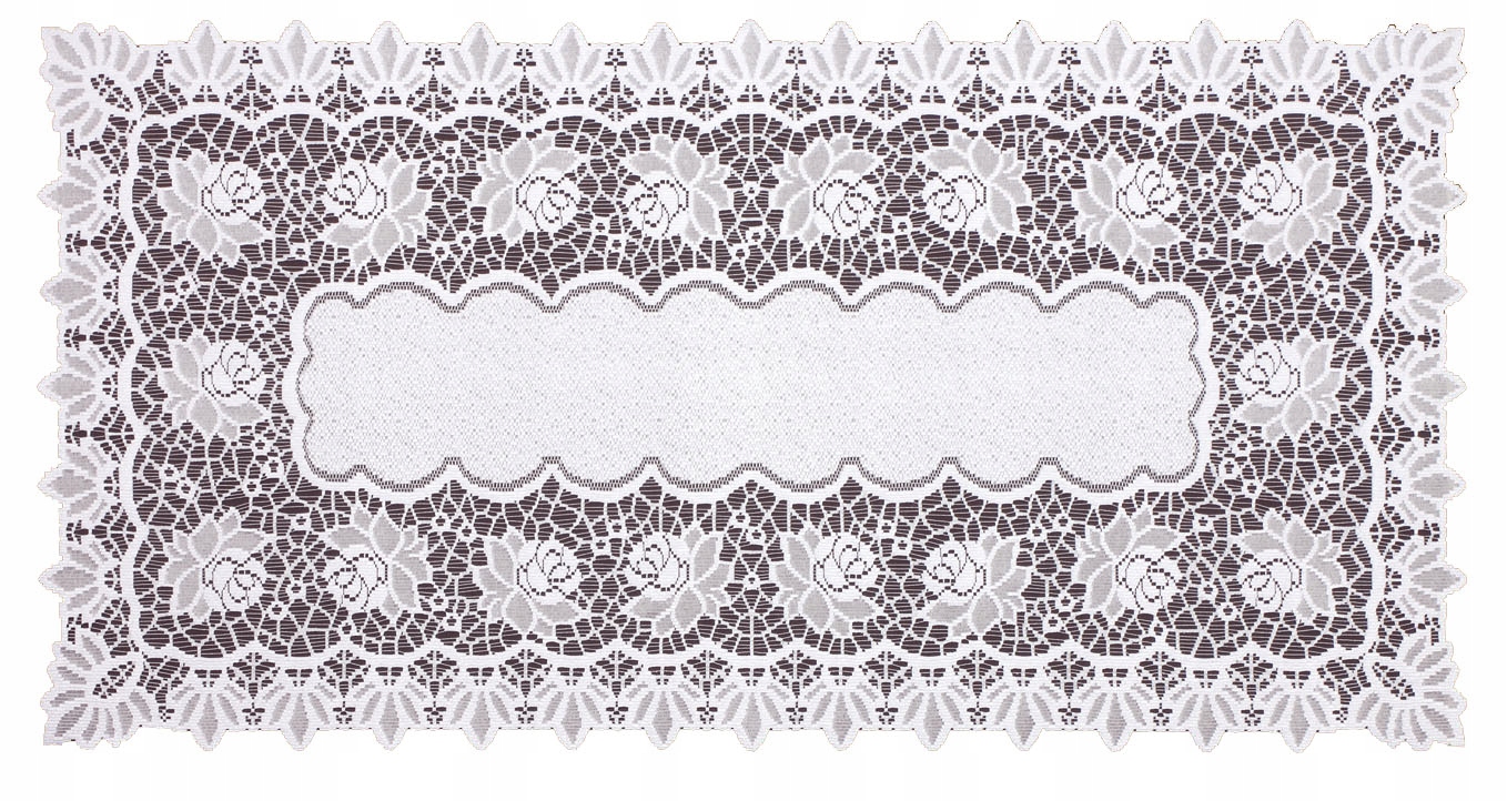 BIEŻNIK BIAŁY ŻAKARDOWY 50x100cm 202540/50y