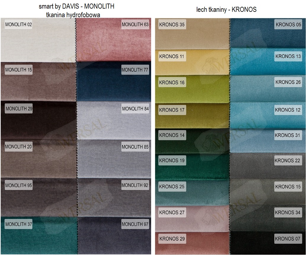 Narożnik ROSSA rozkładany regulowane zagłówki Szerokość mebla 284 cm