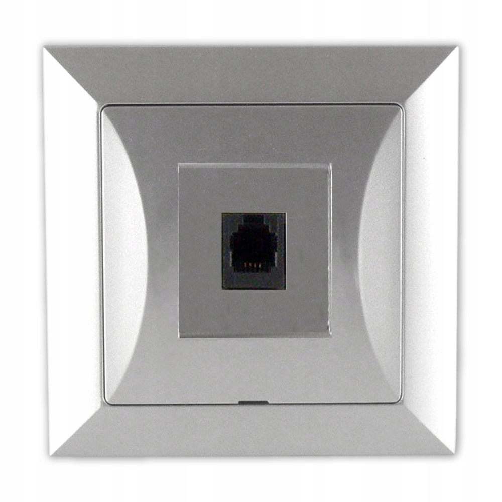 

Opal Gniazdo Telefonicze 4-PIN RJ11 Krone Srebrny