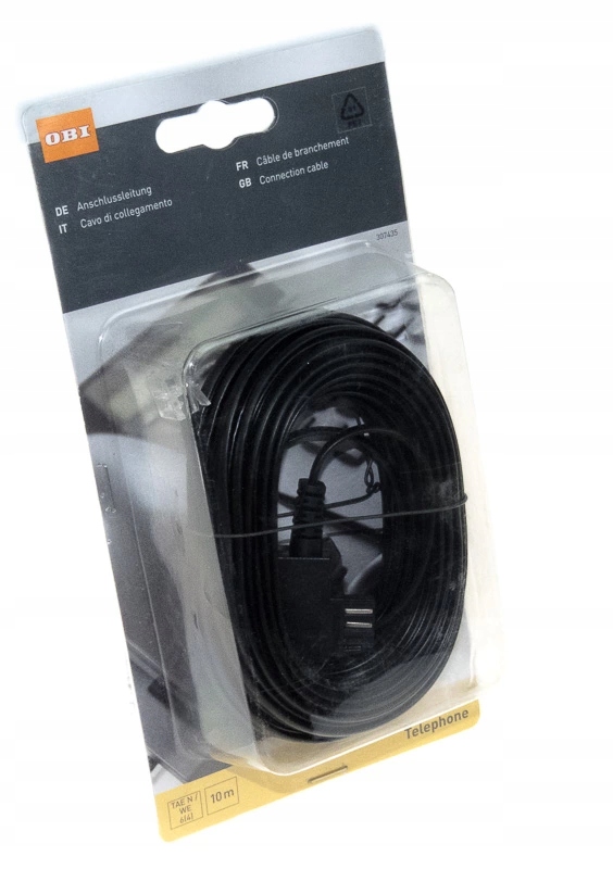 OBI PRZEWÓD KABEL PRZEJŚCIE TAE-N/RJ11 6(4) 10 M
