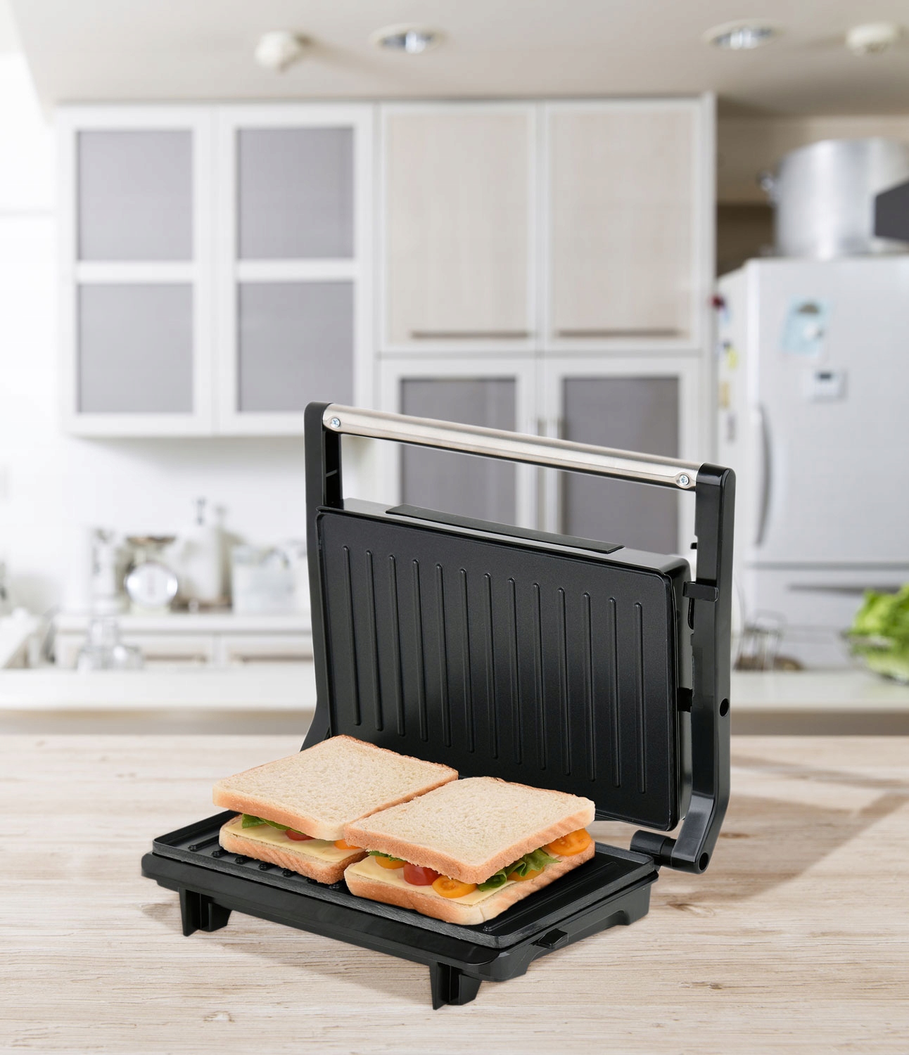 OPIEKACZ KANAPEK TOSTER Z PŁYTĄ GRILLOWĄ 750W LUND Materiał obudowy tworzywo sztuczne