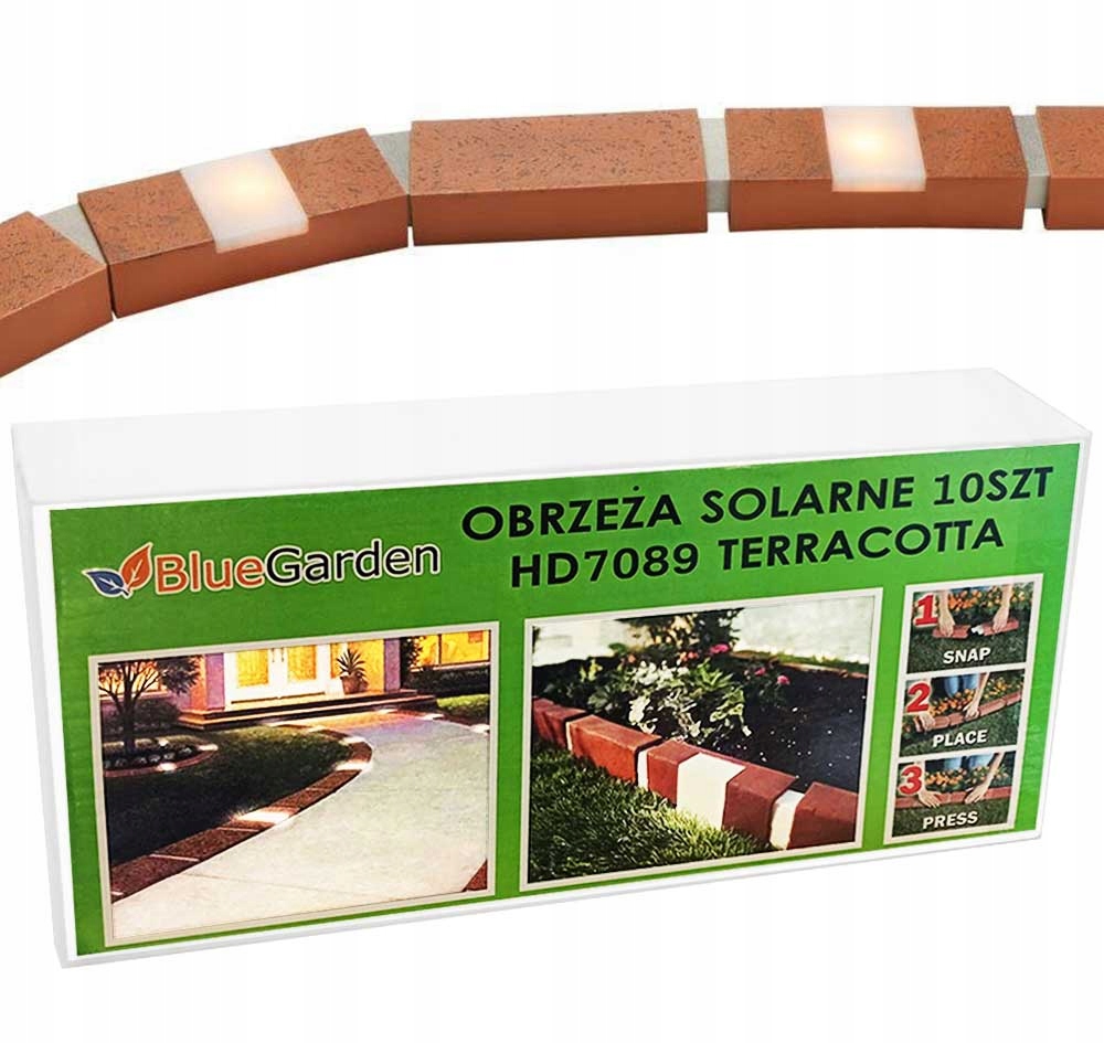 

Obrzeże Trawnikowe Solarne Terracotta 10 Szt 220CM