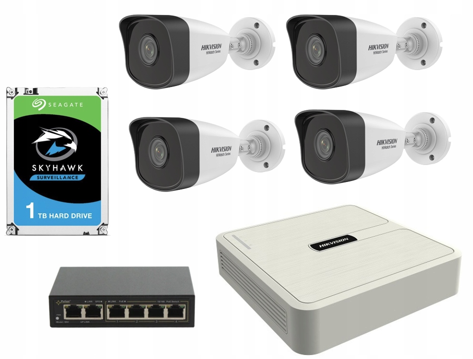 Ip Monitorovanie Sada Hikvision PoE IR30 1TB 2MPX
