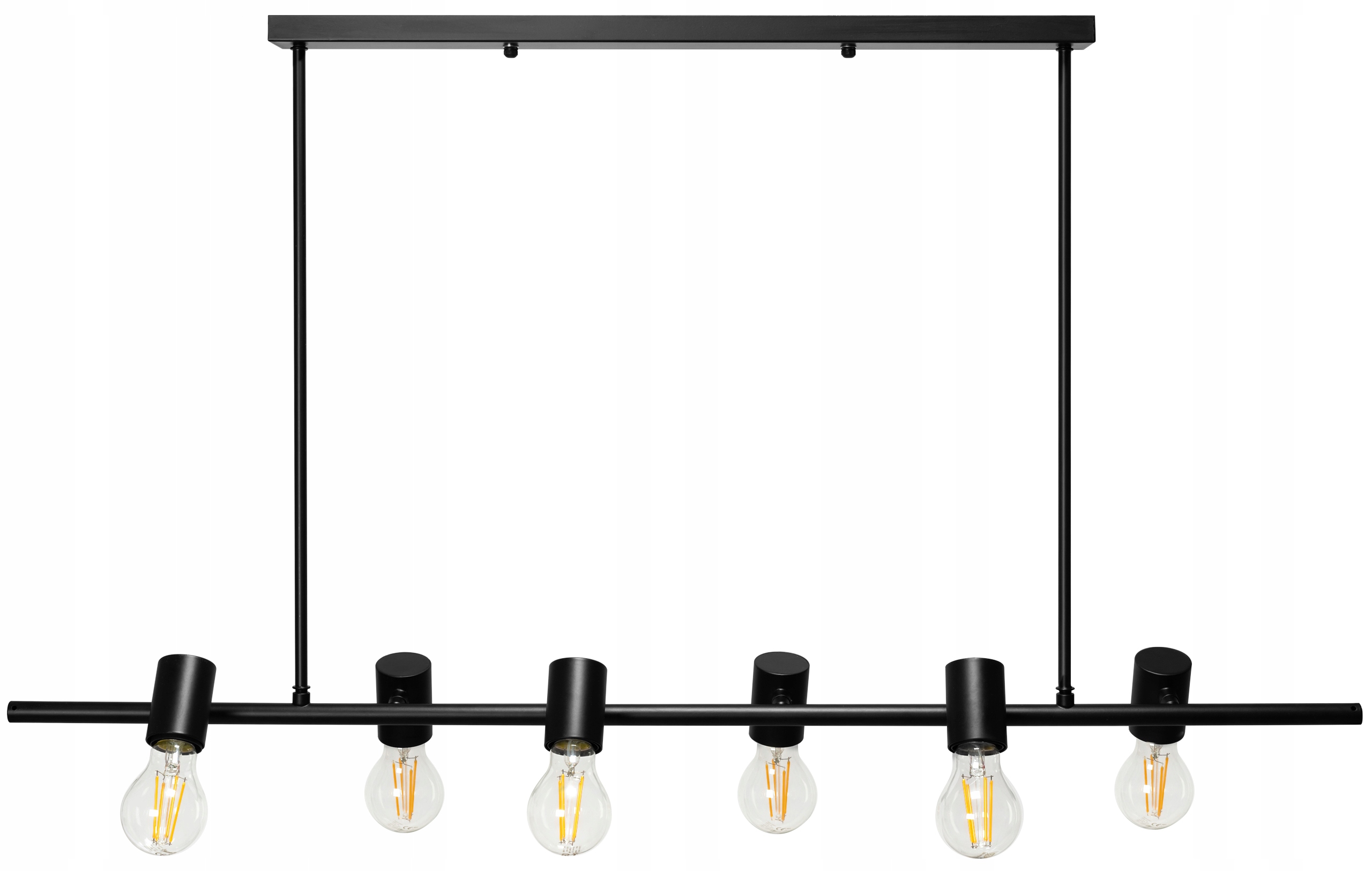 

Lampa Sufitowa Wisząca Metalowa Czarna Industrial