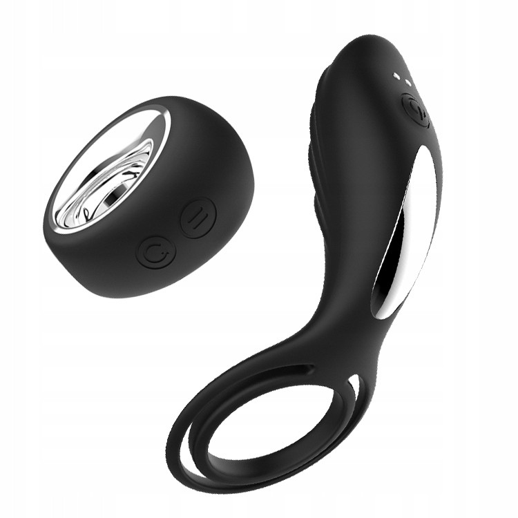 WIBRATOR DLA PAR NAKŁADKA NA PENISA PIERŚCIEŃ RING Materiał silikon