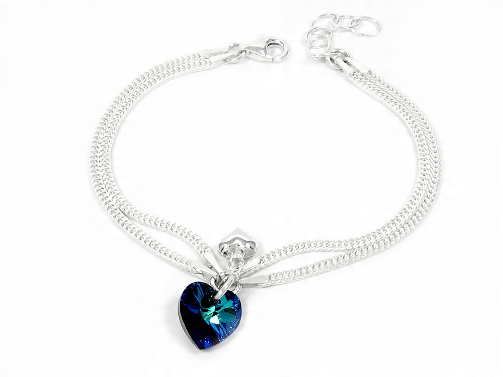 

Bransoletka celebrytka Hearts srebro Swarovski B26