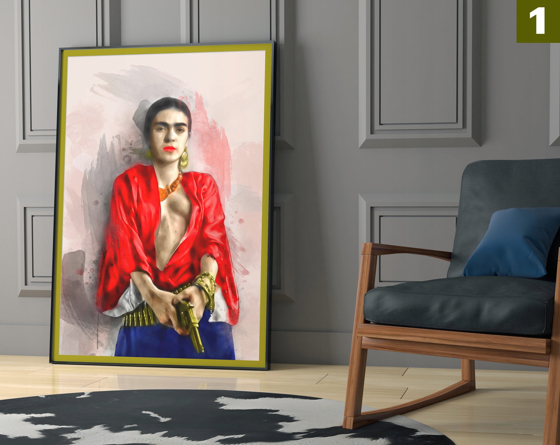 Frida Kahlo Elegancki Plakat Modny Kobiecy HIT A3