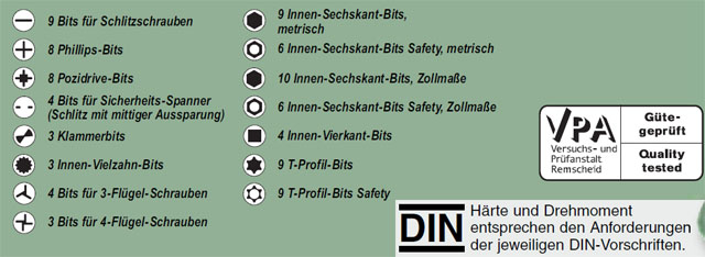 MANNESMANN ZESTAW 100 EL. BITY I KLUCZE CHROMOWANE Marka Brüder Mannesmann