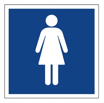 WC TOALETA DAMSKA PCV TABLICZKA PIKTOGRAM tablica zadruk UV WR_A4