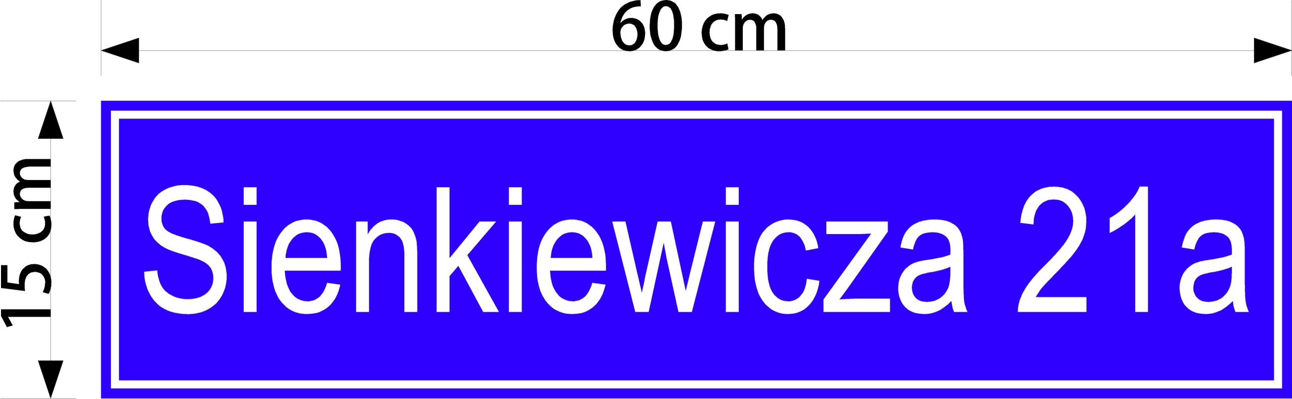 Tabliczka Adresowa Nazwa Ulicy Numer Domu podłużna Uszkodzony Nie
