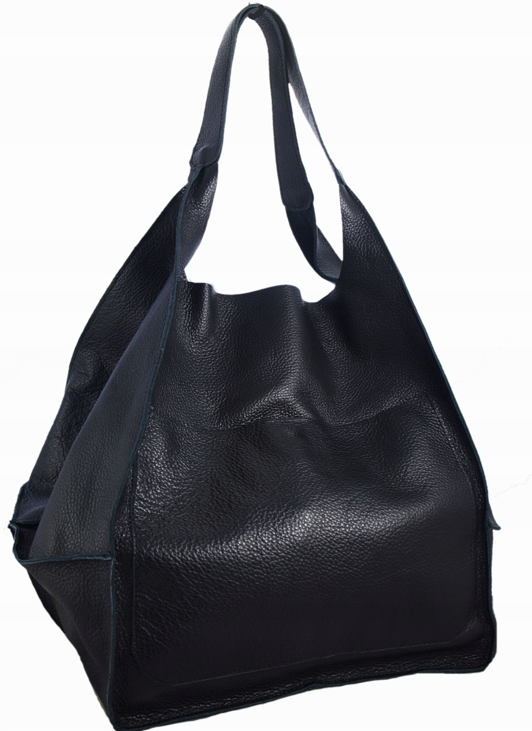 Torebka Skórzana Worek SKÓRA NATURANA czarna 2W1 Marka inna