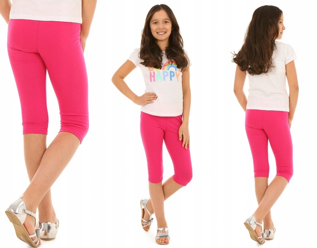 

Legginsy 3/4, rybaczki 140-146 Kropek Fuksja