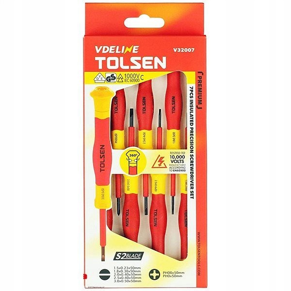 

Tolsen wkrętaki precyzyjne Vde 1000V 7el. V32007
