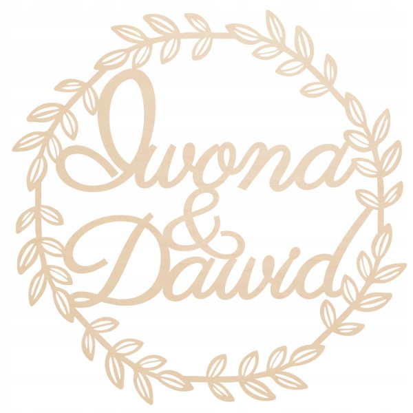 Obruč, kruh, dřevěný věnec se jmény, svatba