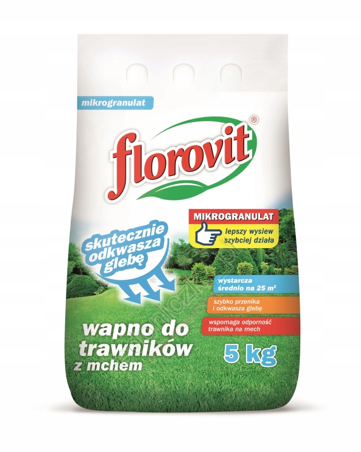 

Wapno Nawozowe Do Trawników Z Mchem 5KG