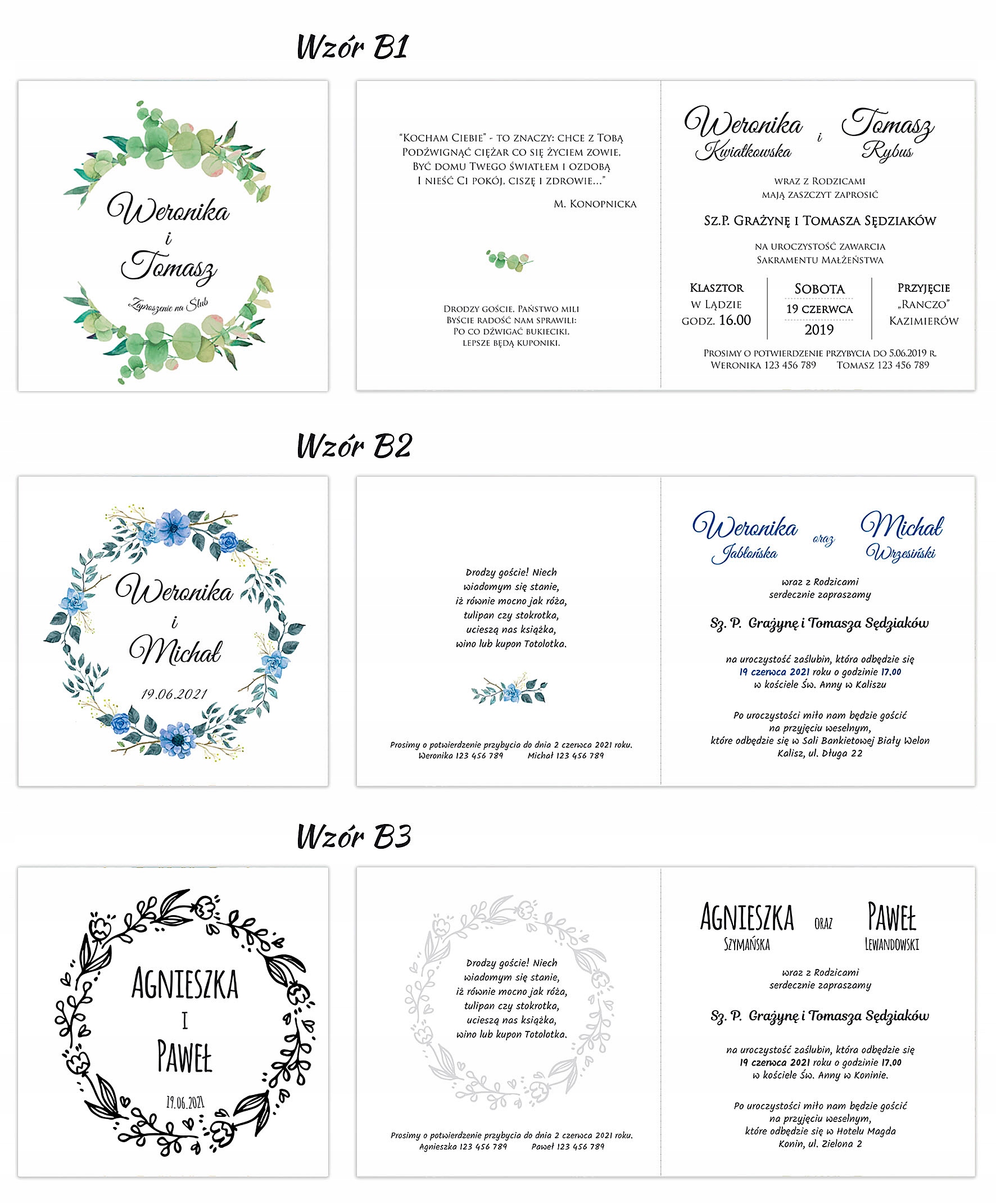 Zaproszenia Ślubne na Ślub Rustykalne Boho + EKO Zdobienie brak